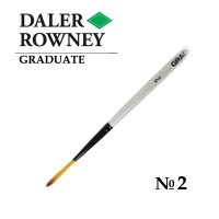 Кисть синтетика риггер №2 короткая ручка GRADUATE Daler-Rowney