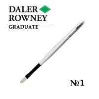 Кисть щетина овальная №1 длинная ручка GRADUATE Daler-Rowney