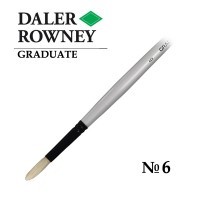 Кисть щетина круглая №6 длинная ручка GRADUATE Daler-Rowney