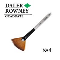 Кисть синтетика веерная №4 короткая ручка GRADUATE Daler-Rowney