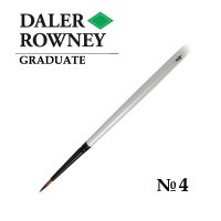 Кисть синтетика круглая №4 длинная ручка GRADUATE Daler-Rowney