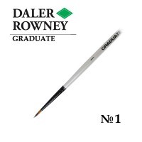 Кисть синтетика круглая №1 короткая ручка GRADUATE Daler-Rowney
