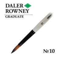 Кисть синтетика круглая №10 короткая ручка GRADUATE Daler-Rowney