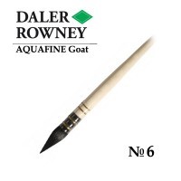 Кисть коза круглая №6 короткая ручка AQUAFINE Daler-Rowney