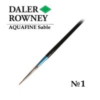 Кисть соболь круглая №1 короткая ручка AQUAFINE Daler-Rowney