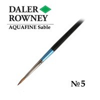 Кисть соболь круглая №5 короткая ручка AQUAFINE Daler-Rowney