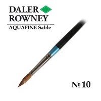 Кисть соболь круглая №10 короткая ручка AQUAFINE Daler-Rowney