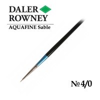 Кисть соболь круглая №4/0 короткая ручка AQUAFINE Daler-Rowney