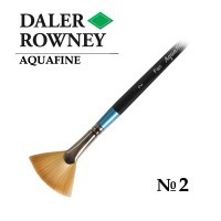 Кисть синтетика веерная №2 короткая ручка AQUAFINE Daler-Rowney