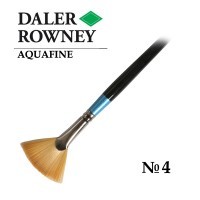 Кисть синтетика веерная №4 короткая ручка AQUAFINE Daler-Rowney
