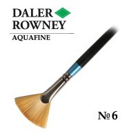 Кисть синтетика веерная №6 короткая ручка AQUAFINE Daler-Rowney