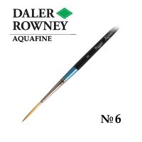 Кисть синтетика риггер №6 короткая ручка AQUAFINE Daler-Rowney