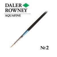 Кисть синтетика круглая №2 короткая ручка AQUAFINE Daler-Rowney