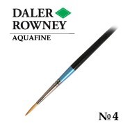Кисть синтетика круглая №4 короткая ручка AQUAFINE Daler-Rowney