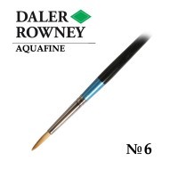 Кисть синтетика круглая №6 короткая ручка AQUAFINE Daler-Rowney