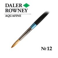 Кисть синтетика круглая №12 короткая ручка AQUAFINE Daler-Rowney