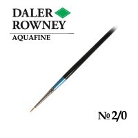 Кисть синтетика круглая №2/0 короткая ручка AQUAFINE Daler-Rowney