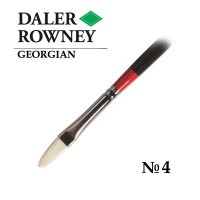 Кисть щетина овальная №4 длинная ручка GEORGIAN Daler-Rowney
