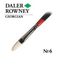 Кисть щетина овальная №6 длинная ручка GEORGIAN Daler-Rowney