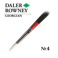 Кисть щетина круглая №4 длинная ручка GEORGIAN Daler-Rowney