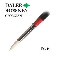 Кисть щетина круглая №6 длинная ручка GEORGIAN Daler-Rowney