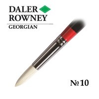 Кисть щетина круглая №10 длинная ручка GEORGIAN Daler-Rowney