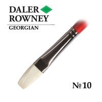 Кисть щетина плоская удлиненная №10 длинная ручка GEORGIAN Daler-Rowney