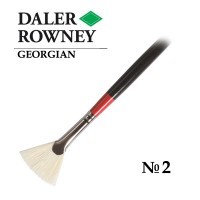 Кисть щетина веерная №2 длинная ручка GEORGIAN Daler-Rowney