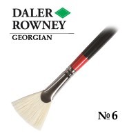 Кисть щетина веерная №6 длинная ручка GEORGIAN Daler-Rowney