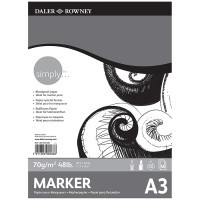 Альбом для маркеров SIMPLY Daler-Rowney, 70г/м2, 29.7х42см (А3), 40 листов