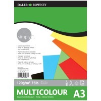 Альбом цветной бумаги SIMPLY Daler-Rowney, 120г/м2, 29.7х42см (А3), 21 лист