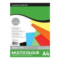 Альбом цветной бумаги SIMPLY Daler-Rowney, 120г/м2, 21х29.7см (А4), 21 лист