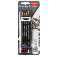 Набор с карандашами угольными 9 предметов Derwent Charcoal, блистер