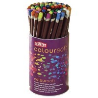 Набор 72 цветных карандаша Derwent Coloursoft 24 цвета по 3 шт.