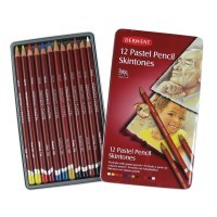 Набор пастельных карандашей Derwent Pastel 12 оттенков кожи в метал.упак