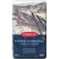 Набор угольных карандашей Tinted Charcoal 12 цветов