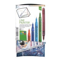 Набор капиллярных ручек Graphik Line Painter палет 2: 5 основных цветов