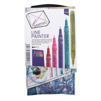 Набор капиллярных ручек Graphik Line Painter палет 3: 5 ярких цветов