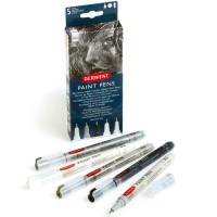 Набор капиллярных ручек Derwent Graphik Line Painter №4, 5шт.