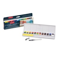 Набор акварельных блоков Inktense DERWENT, 24цв. (пласт.коробка)
