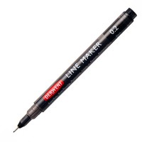 Ручка капиллярная Graphik Line Maker 0.2 черный Derwent