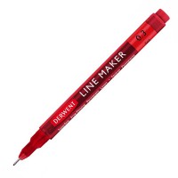 Ручка капиллярная Graphik Line Maker 0.3 красный Derwent