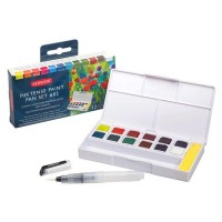 Набор акварельных блоков `Palette 2` Inktense DERWENT, 12цв. (пласт.коробка)