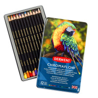 Набор цветных карандашей Chromaflow 12цв., мет.коробка, Derwent