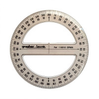 Транспортир 360° Domingo Ferrer Protractor Junior, длина 10 см Прозрачный
