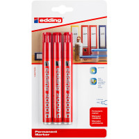 Набор маркеров перманентных edding 2000C, 1.5-3мм, Красные, 3шт.