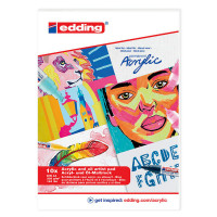 Блокнот для масла и акрила edding, склеенный, 300 гр/м2, А4 10 листов