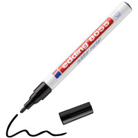 Маркер для наружных работ edding 8055, круглый наконечник, 1-2 мм, алюминиевый корпус, блистер Черный