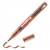 Маркер глянцевый лаковый edding 753, каллиграфический наконечник, 1-2.5 мм Медный