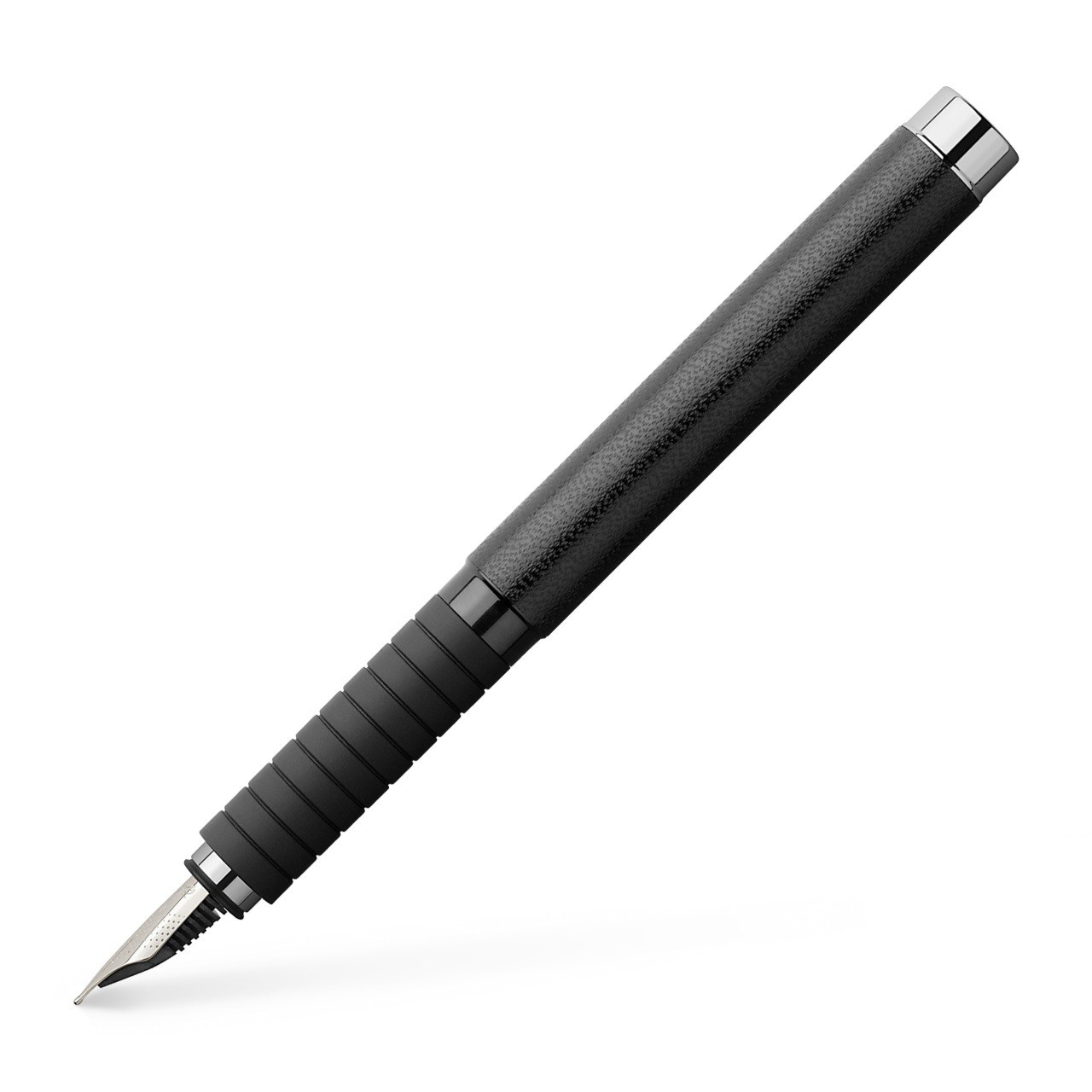 Перьевая ручка BASIC BLACK, натуральная кожа, перо F -  в .